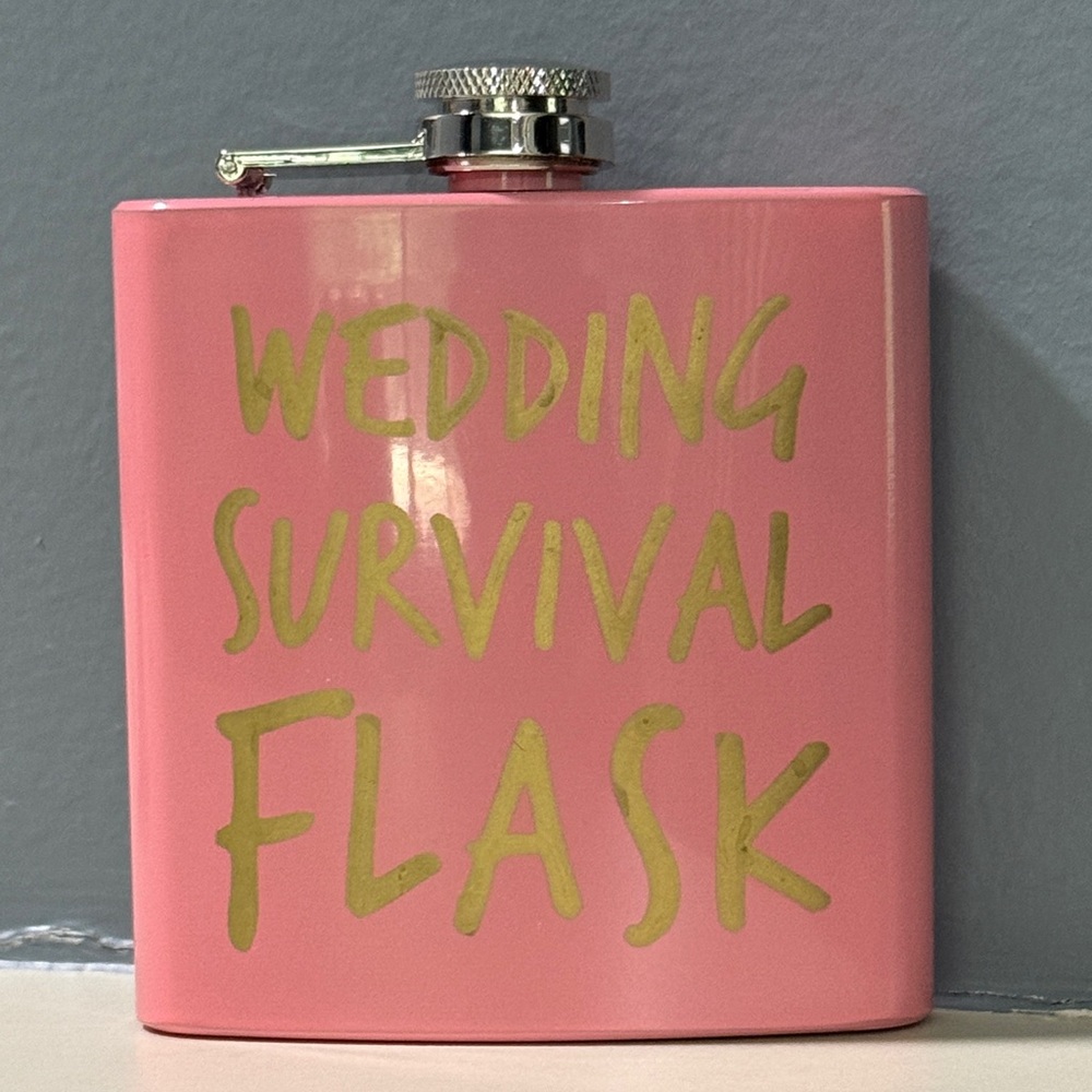 Versona Pink and Gold Wedding Survival Flask
